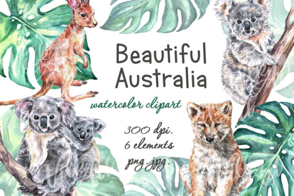 Download Beautiful Australia Watercolor Clipart - Beautiful Collection