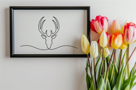 Download Single One Line Head Deer Vector Sketch - Sketch Collection